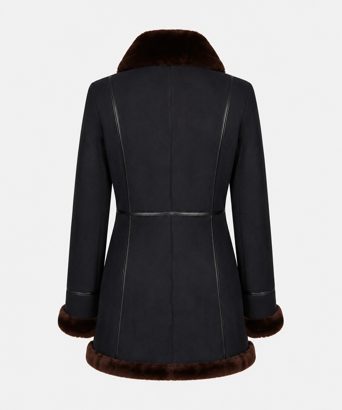 Cadence Shearling Coat - Midnight Black - Cadence6