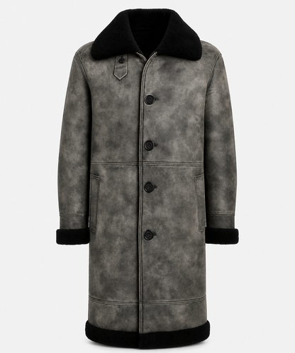 Callahan Shearling Coat - Dirty Gray