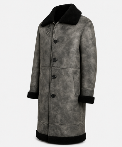 Callahan Shearling Coat - Dirty Gray