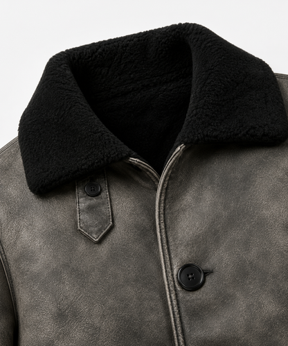 Callahan Shearling Coat - Dirty Gray