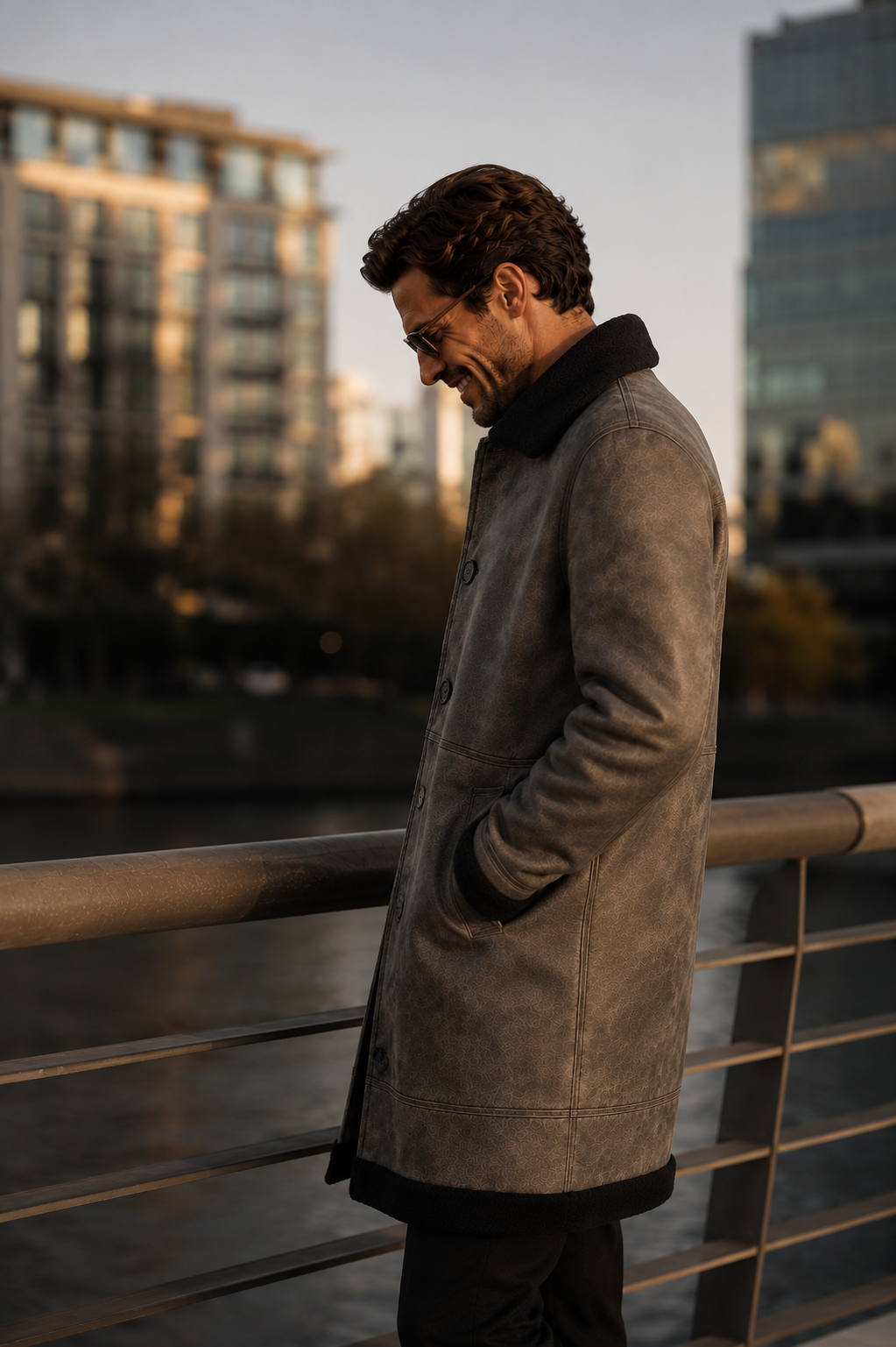 Callahan Shearling Coat - Dirty Gray