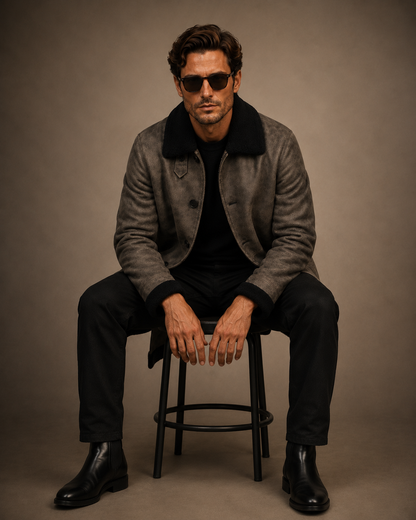 Callahan Shearling Coat - Dirty Gray