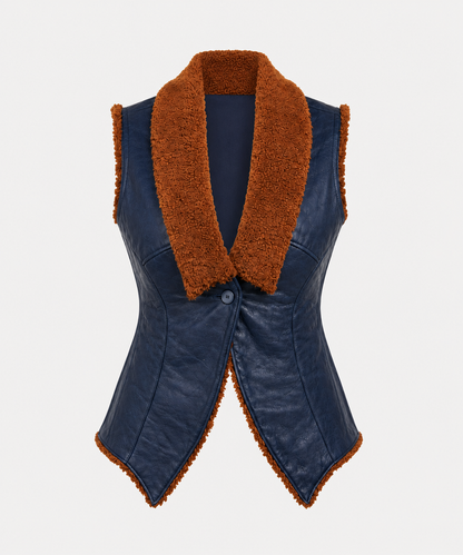 Camden Shearling Gilet - Midnight Blue - Camden4