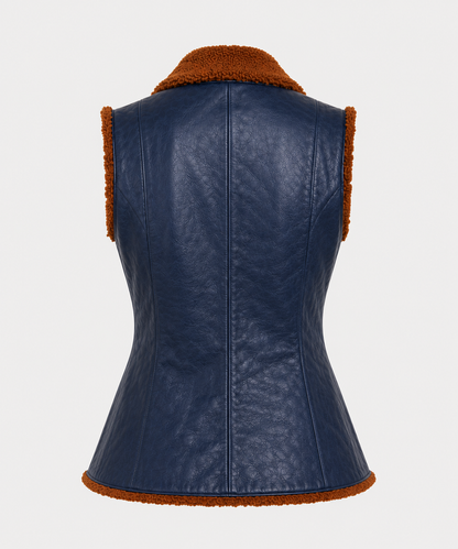 Camden Shearling Gilet - Midnight Blue - Camden5