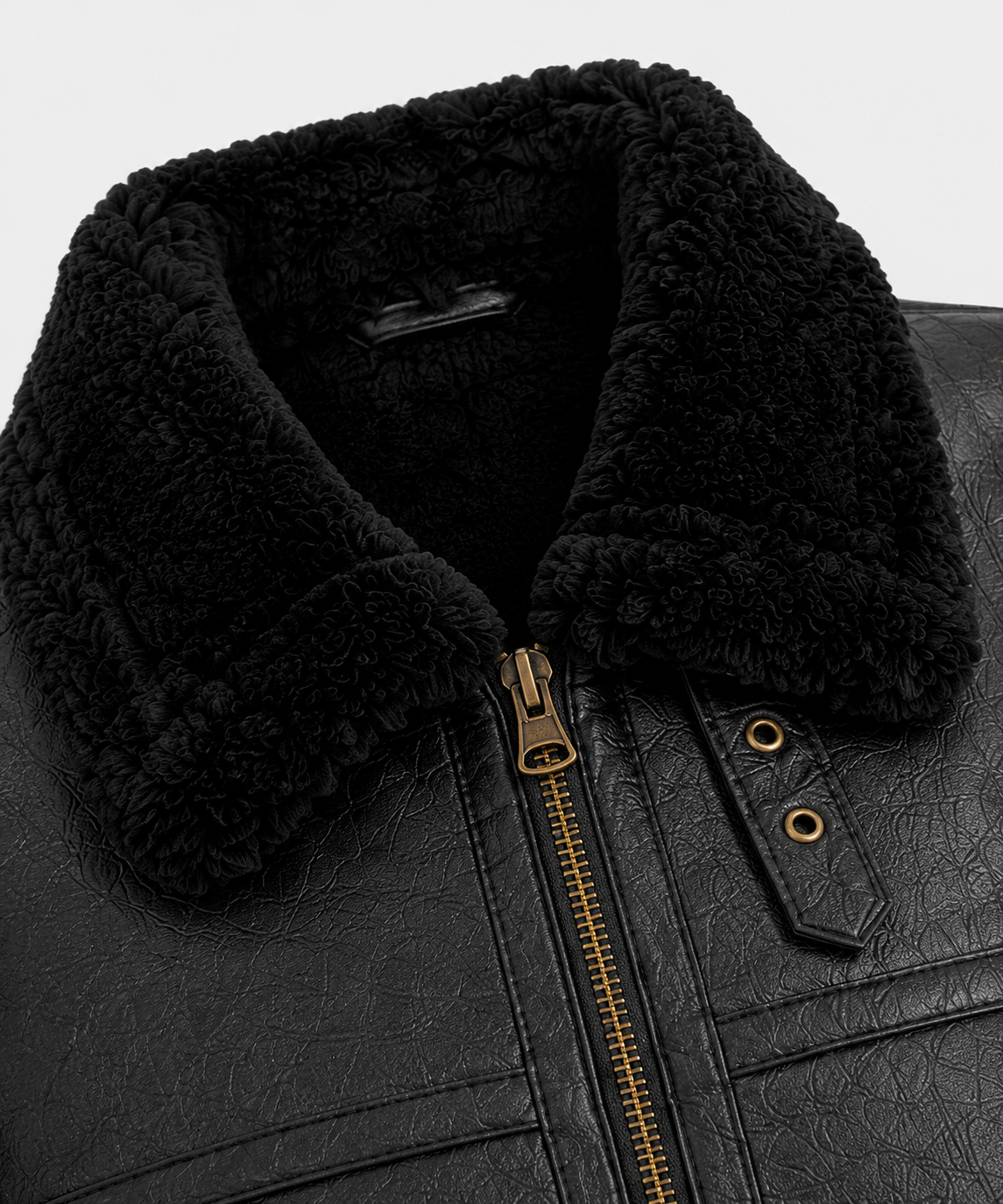 Camile Shearling Gilet - Black - Camile7