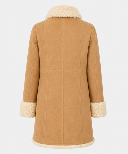 Carla Shearling Coat - Warm Camel - Carla6