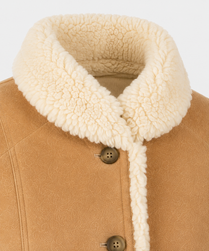 Carla Shearling Coat - Warm Camel - Carla8
