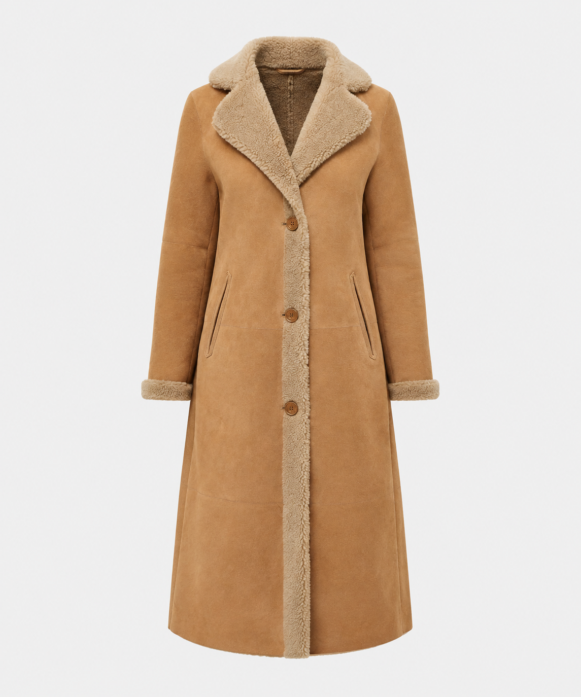 Carmen Shearling Coat - Cognac Tan - Carmen5