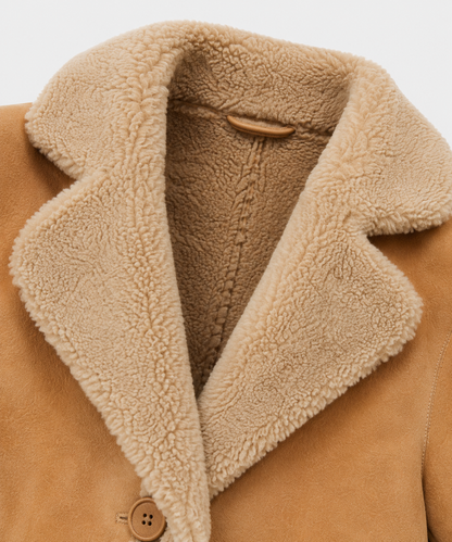 Carmen Shearling Coat - Cognac Tan - Carmen8