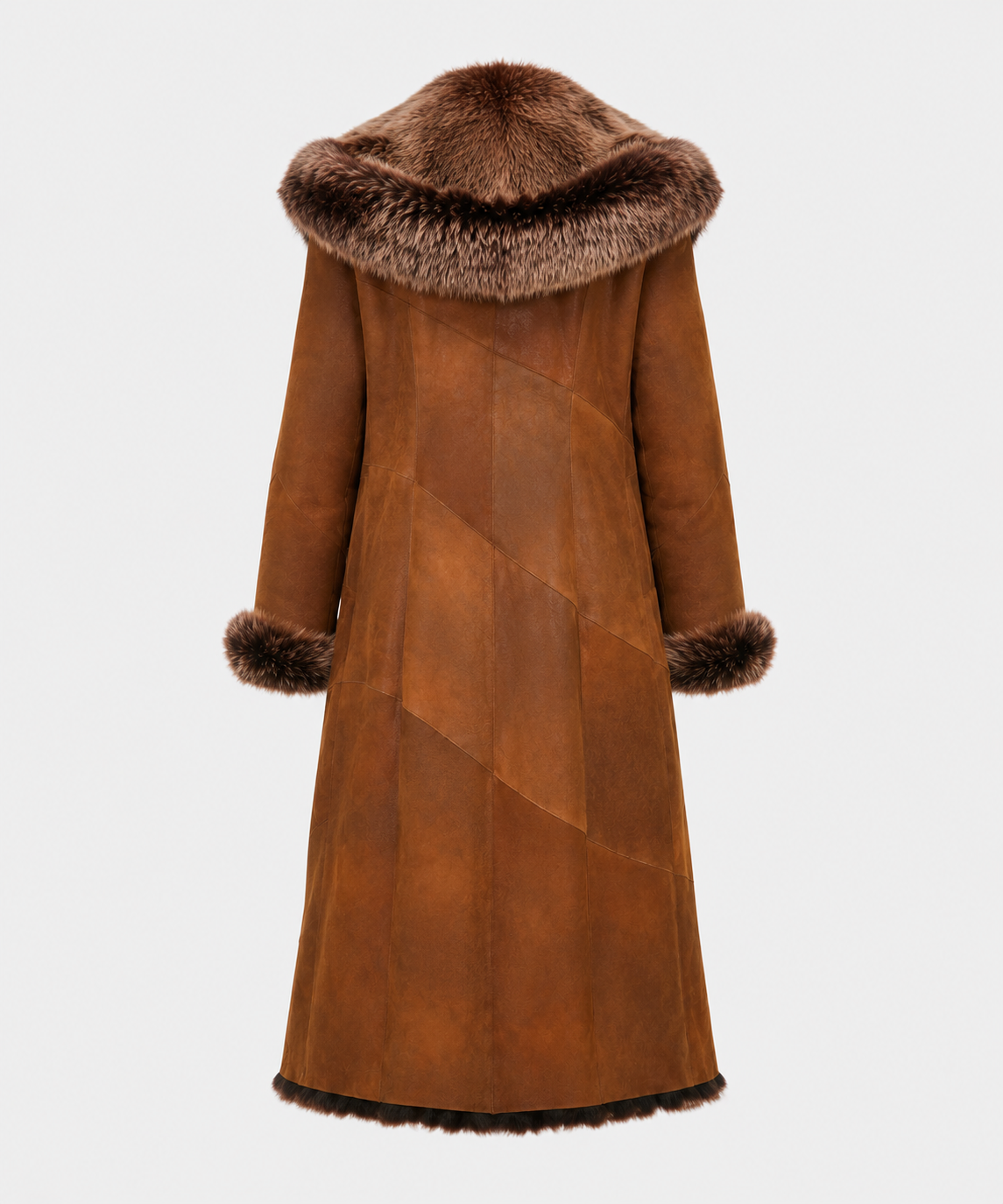 Carrie Shearling Coat - Cognac Brown - Carrie5