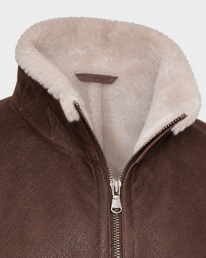 Carter Shearling Gilet - Brown