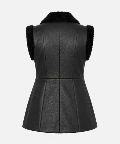 Charlotte Shearling Gilet -Black - Charlotte5