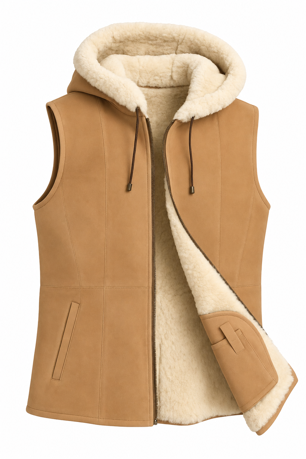 Aubrey Shearling Gilet - Beige