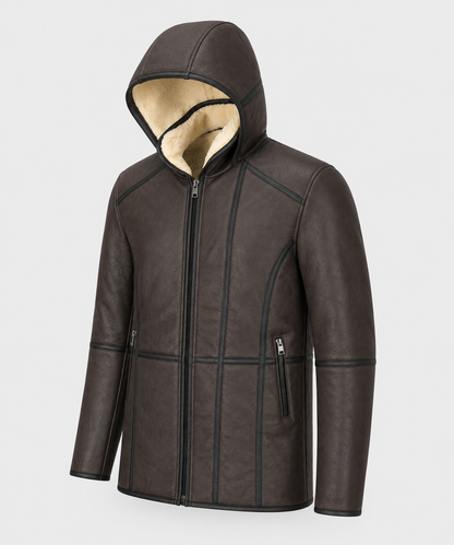 Chet Shearling Jacket - Premium Brown