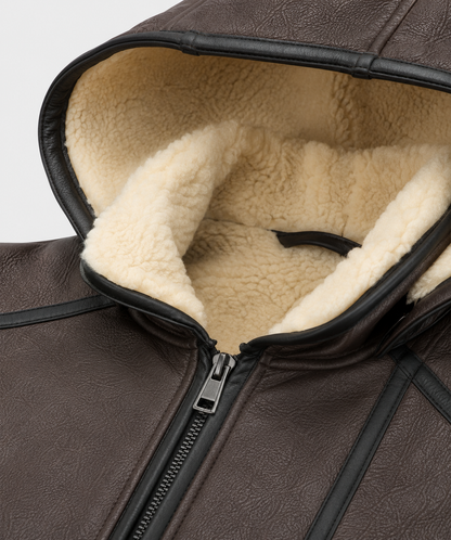 Chet Shearling Jacket - Premium Brown