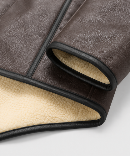 Chet Shearling Jacket - Premium Brown