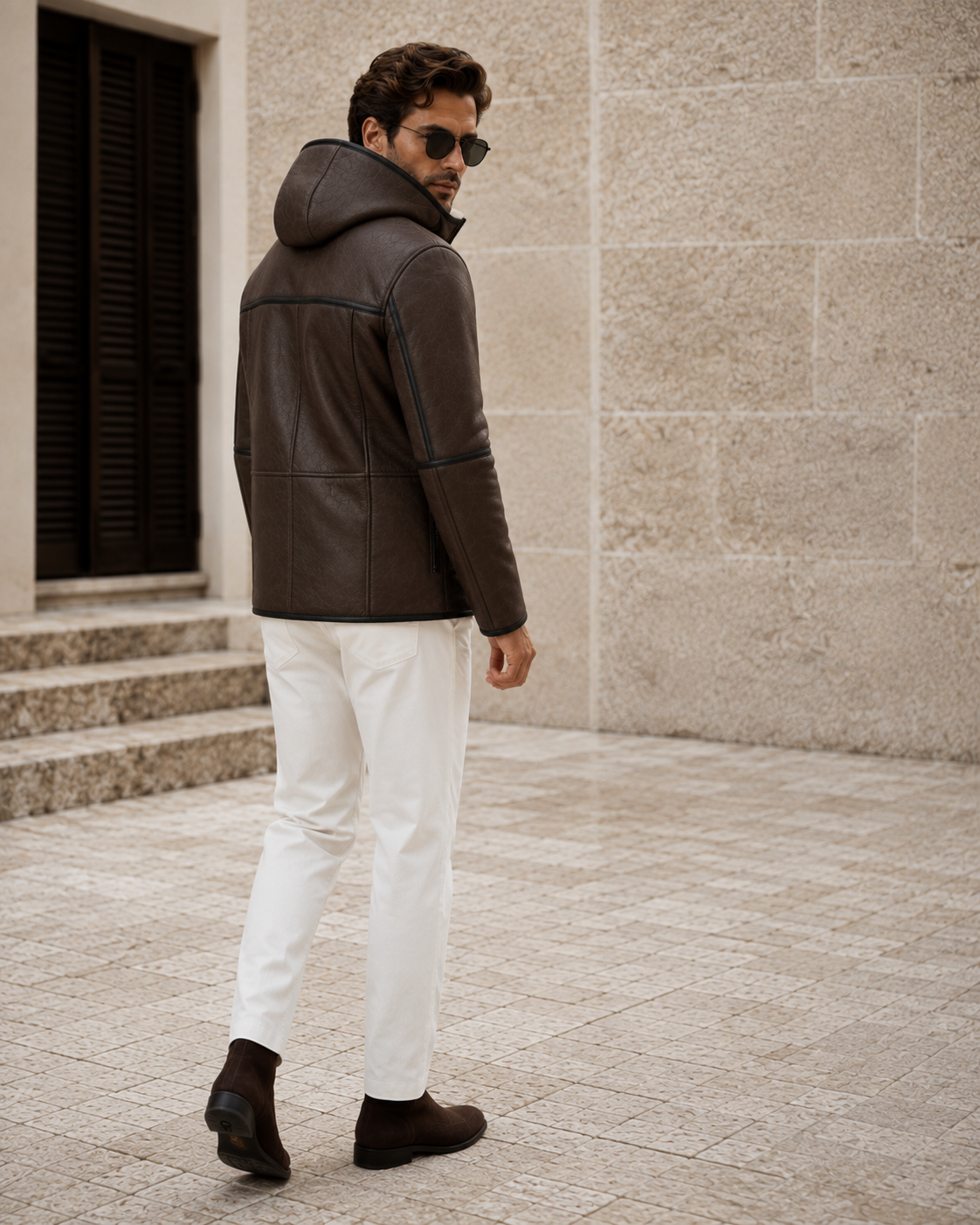 Chet Shearling Jacket - Premium Brown