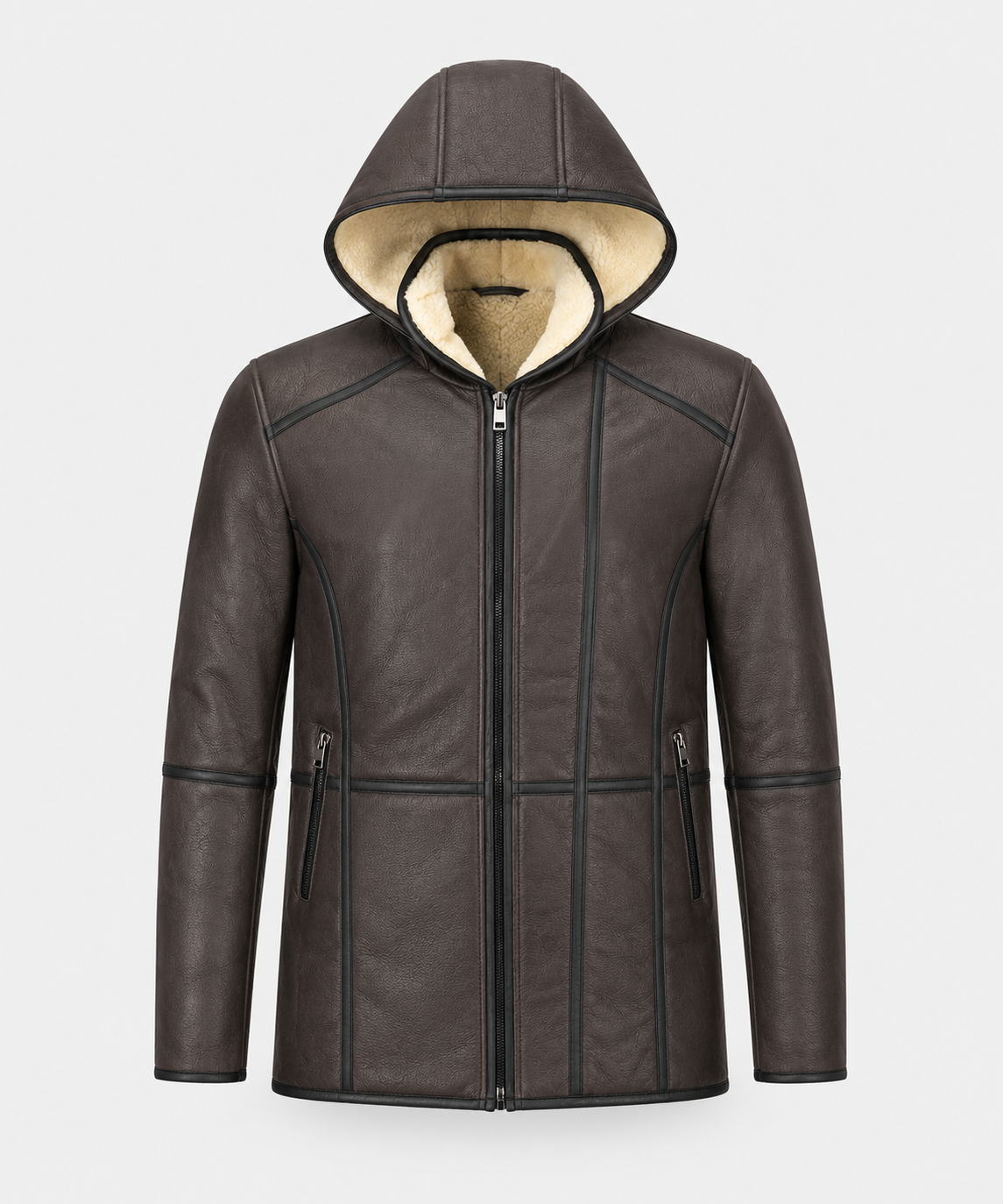 Chet Shearling Jacket - Premium Brown