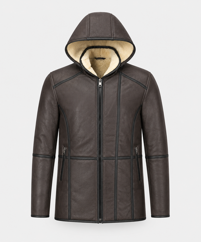 Chet Shearling Jacket - Premium Brown