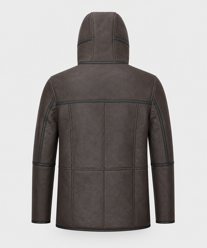 Chet Shearling Jacket - Premium Brown