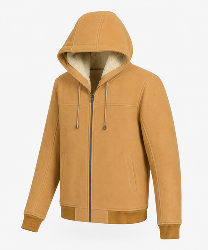 Cladwell Shearling Jacket - Camel Hoodie