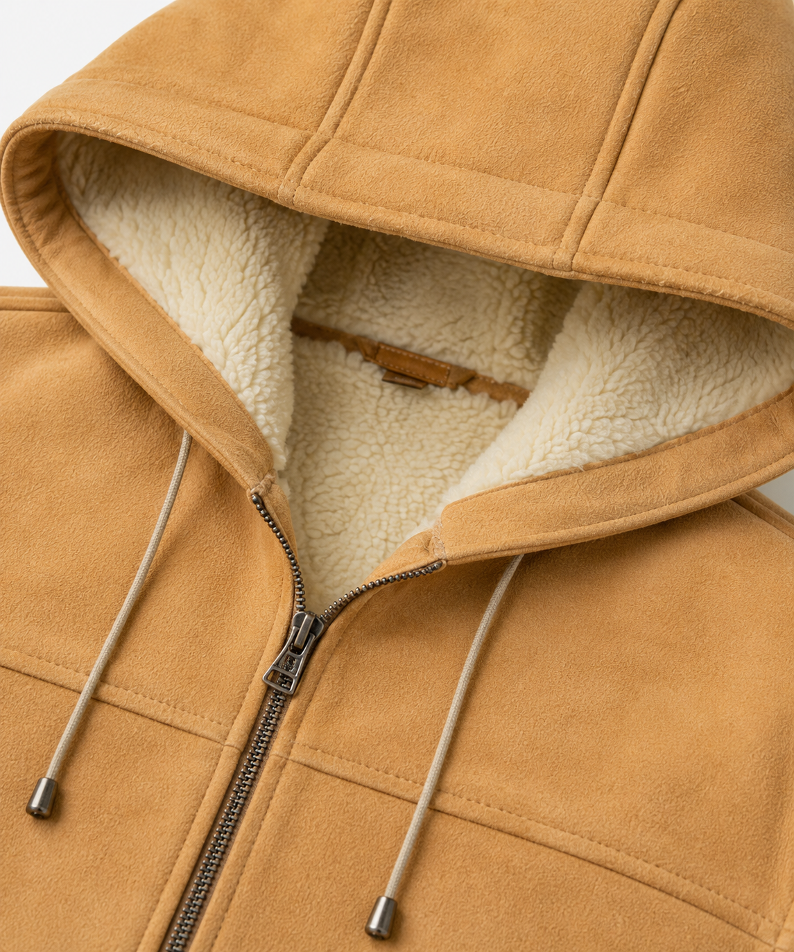 Cladwell Shearling Jacket - Camel Hoodie