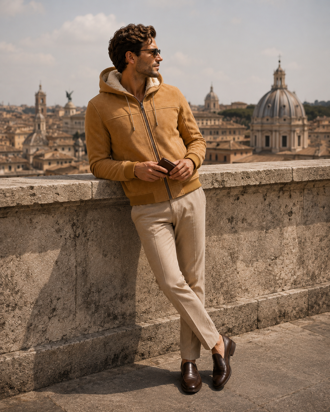Cladwell Shearling Jacket - Camel Hoodie