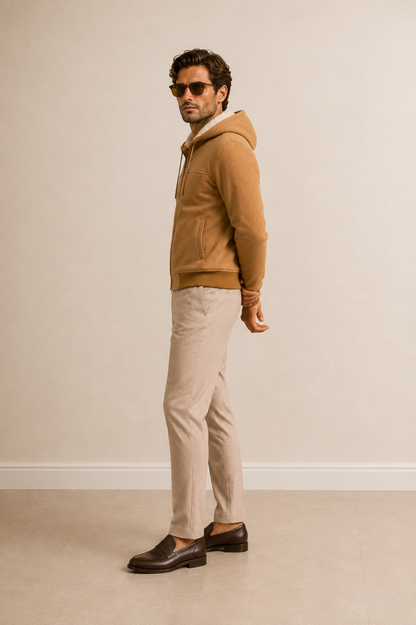 Cladwell Shearling Jacket - Camel Hoodie