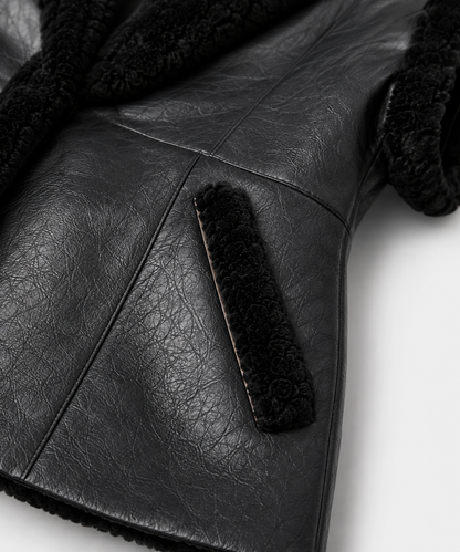 Claire Shearling Gilet - Black - Claire9