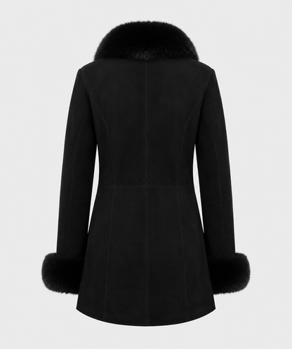 Clancy Shearling Coat - Jet Black - Clancy5