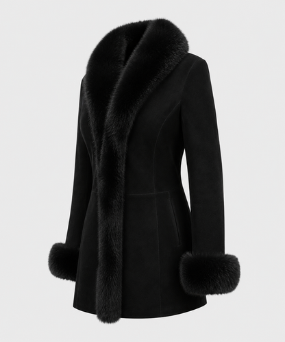 Clancy Shearling Coat - Jet Black - Clancy6