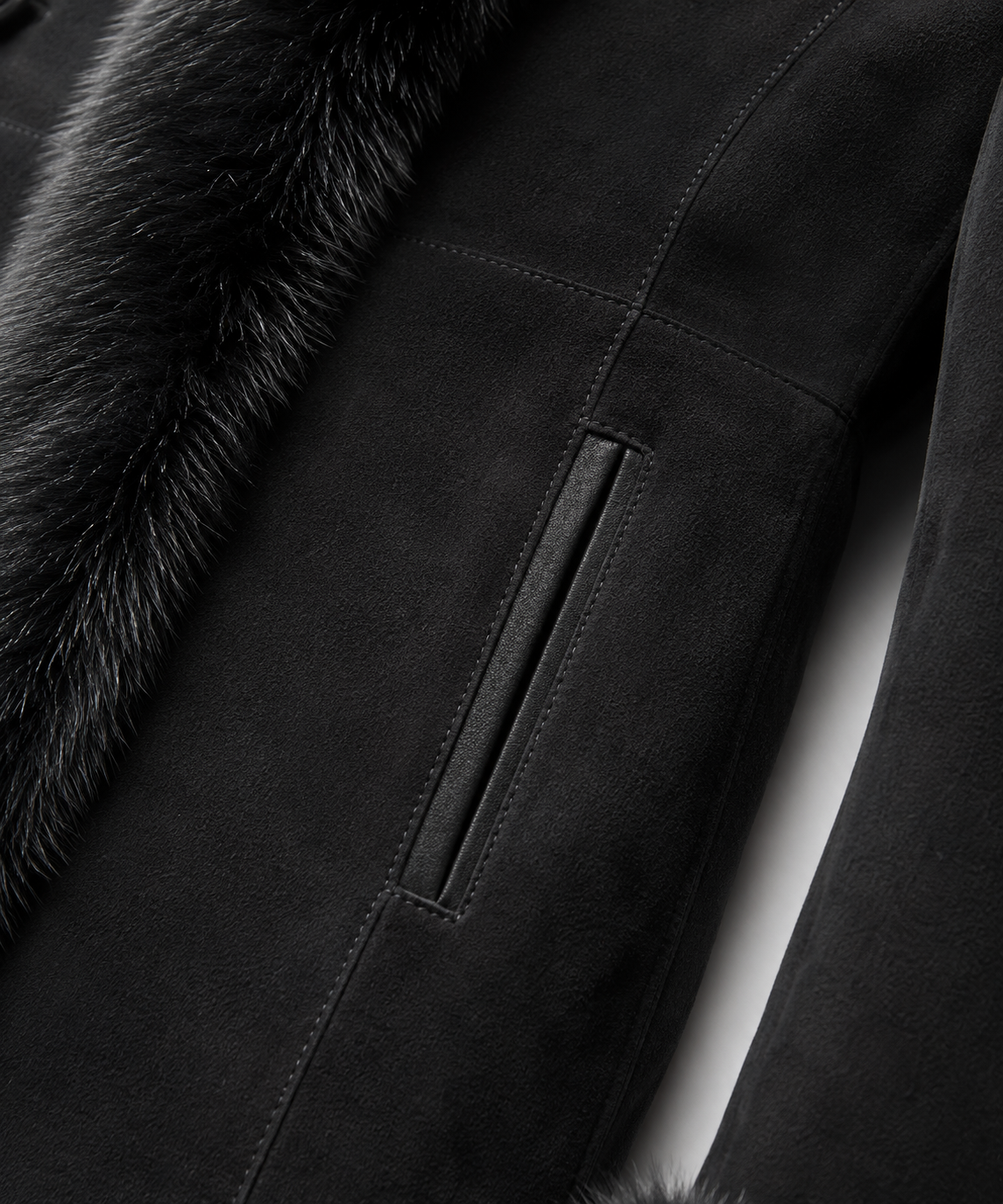 Clancy Shearling Coat - Jet Black - Clancy7