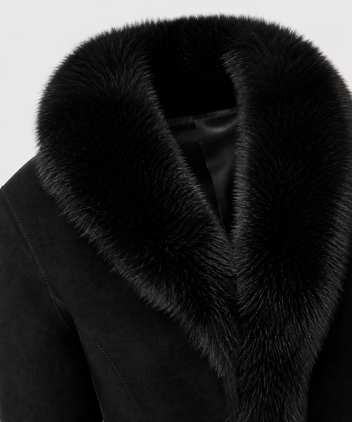 Clancy Shearling Coat - Jet Black - Clancy8