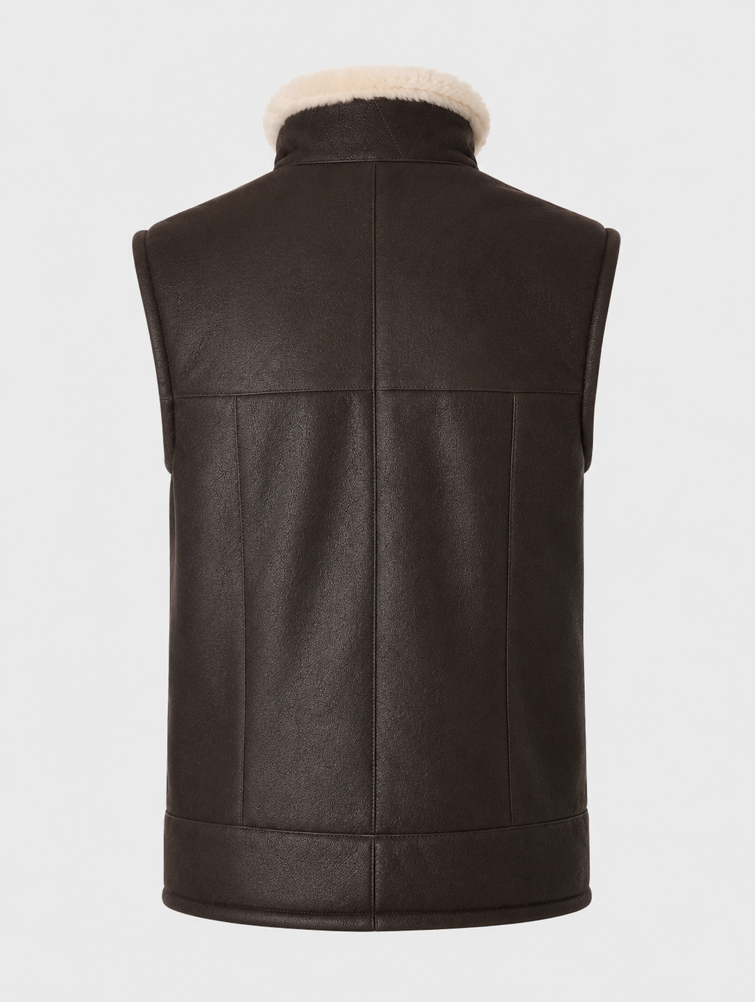 Colton Shearling Gilet - Black