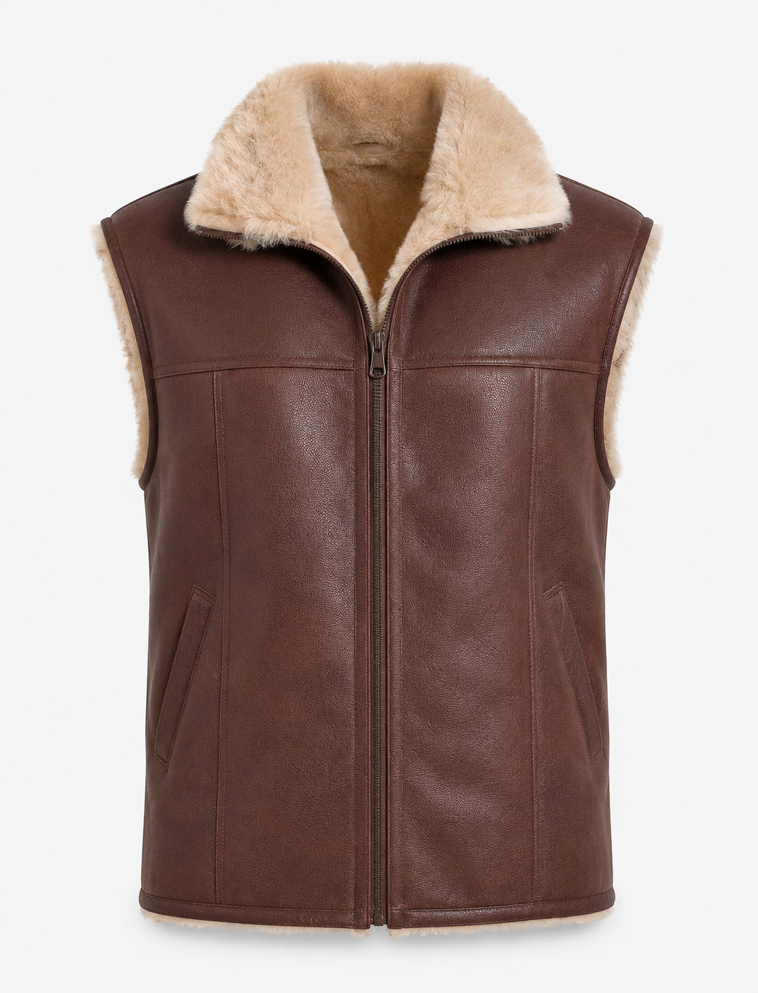 Cooper Shearling Gilet - Brown