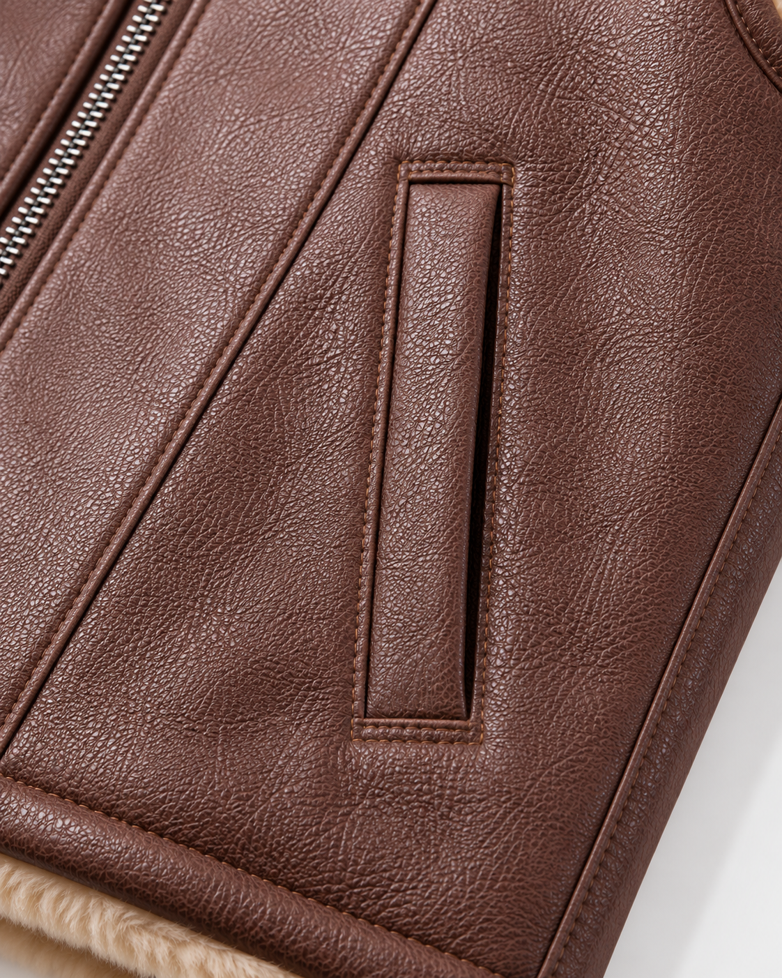 Cooper Shearling Gilet - Brown