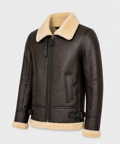 Creed Shearling Jacket - Premium Brown