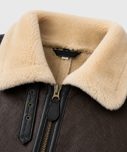 Creed Shearling Jacket - Premium Brown