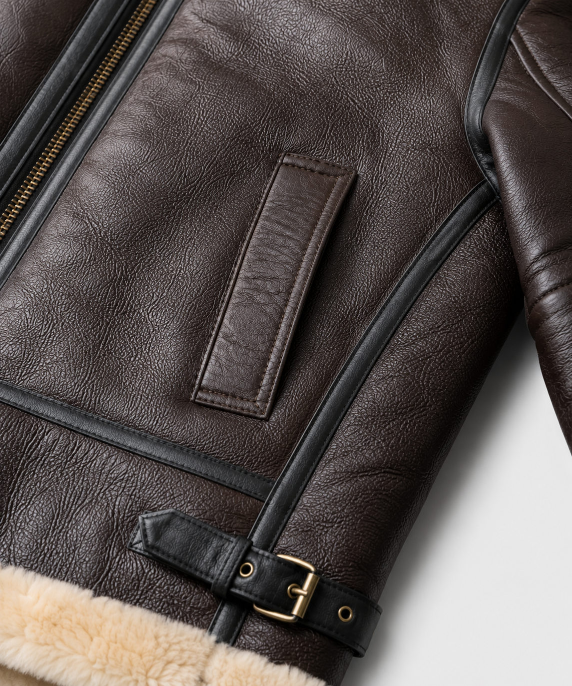 Creed Shearling Jacket - Premium Brown