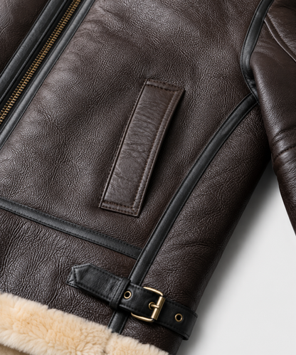 Creed Shearling Jacket - Premium Brown
