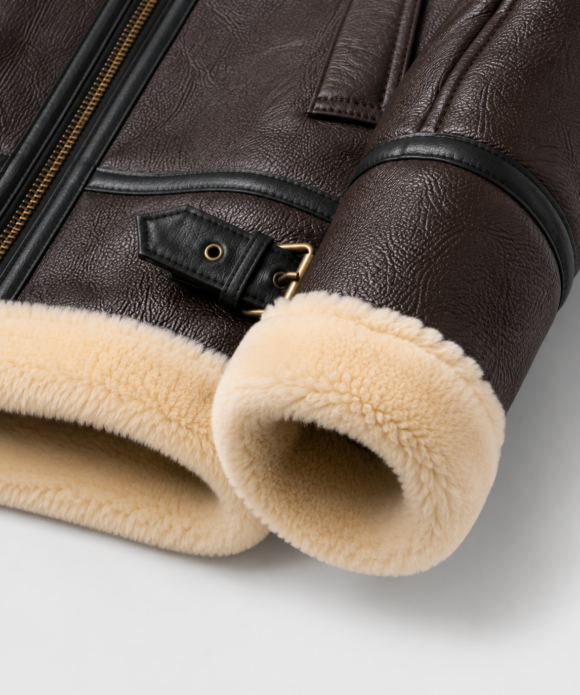 Creed Shearling Jacket - Premium Brown