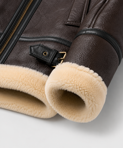 Creed Shearling Jacket - Premium Brown
