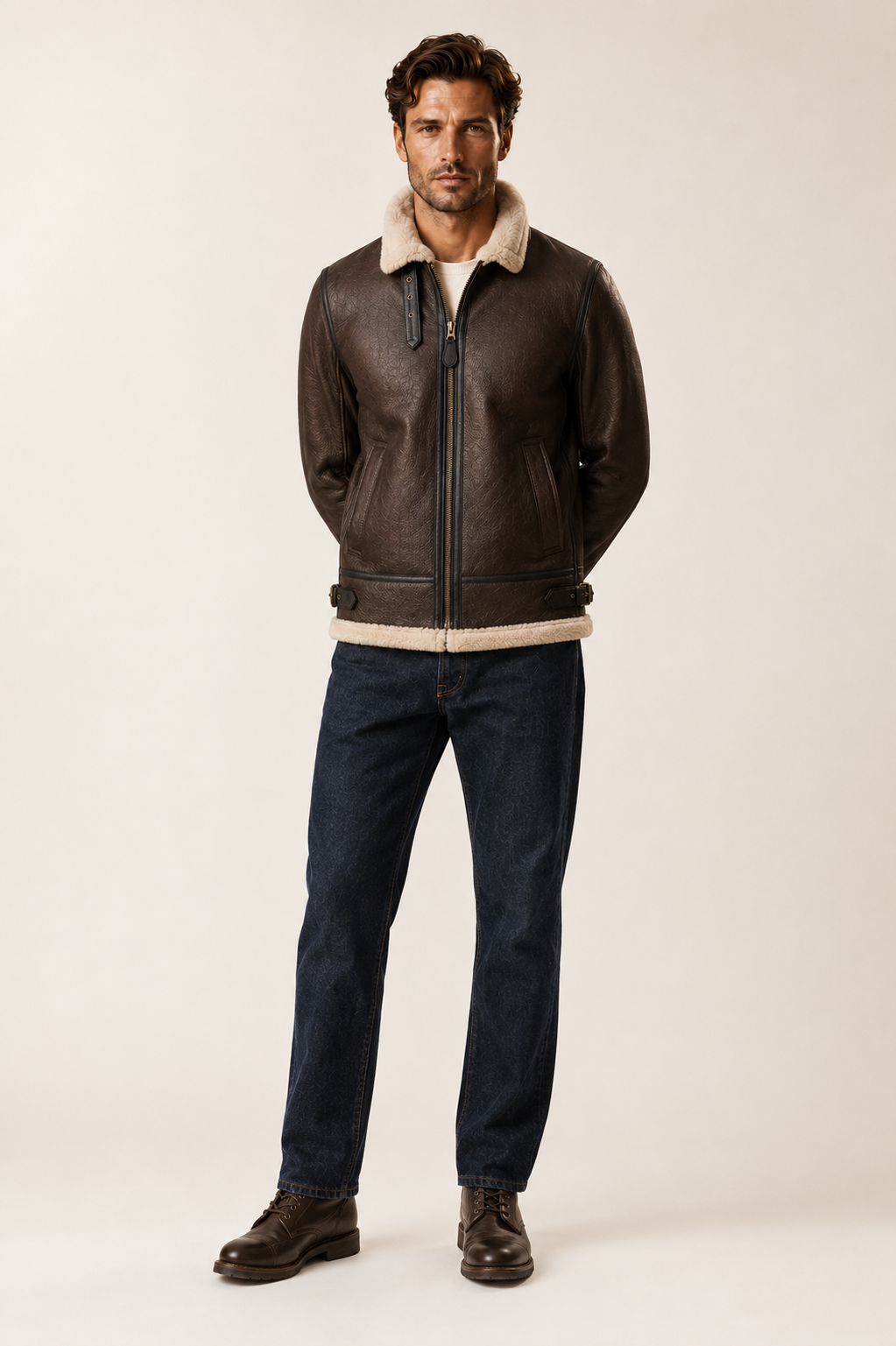 Creed Shearling Jacket - Premium Brown