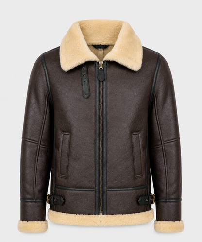 Creed Shearling Jacket - Premium Brown