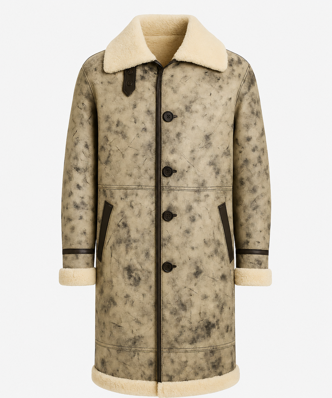 Cutter Shearling Coat - Dirty Cream