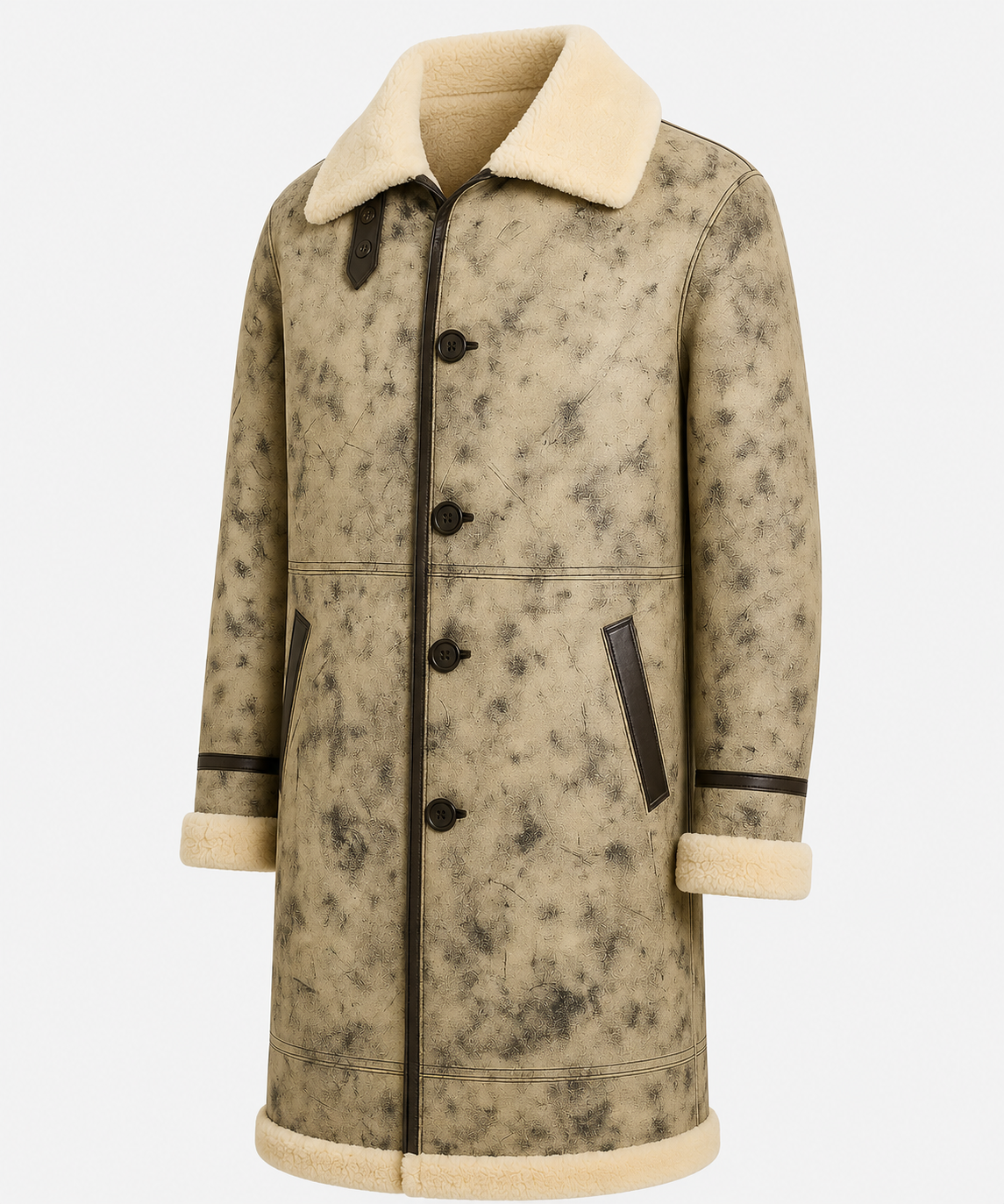 Cutter Shearling Coat - Dirty Cream