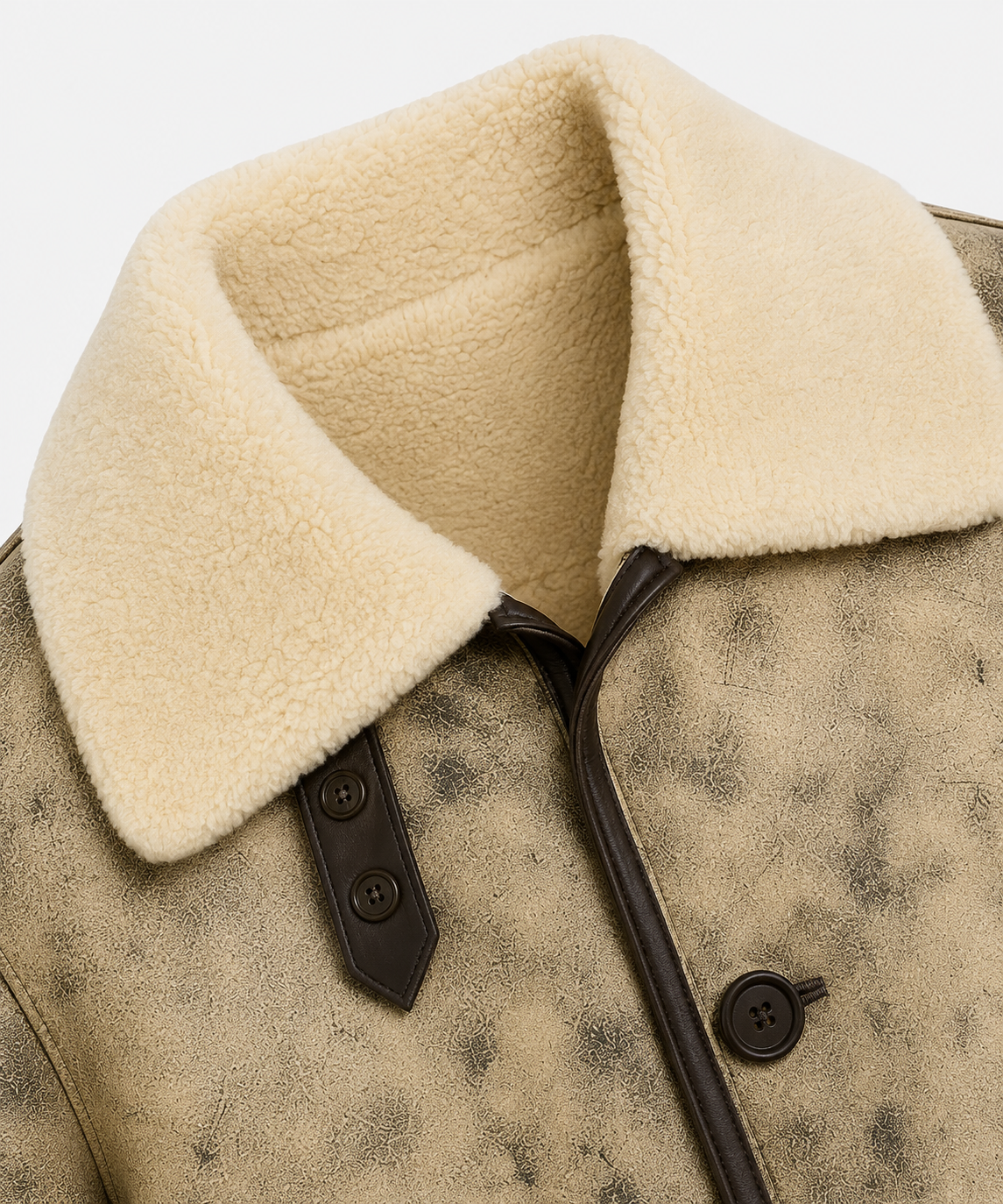 Cutter Shearling Coat - Dirty Cream