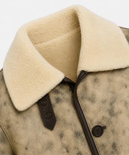 Cutter Shearling Coat - Dirty Cream