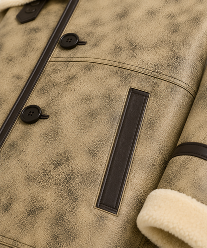 Cutter Shearling Coat - Dirty Cream