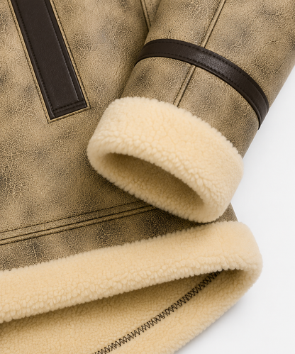 Cutter Shearling Coat - Dirty Cream